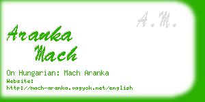 aranka mach business card